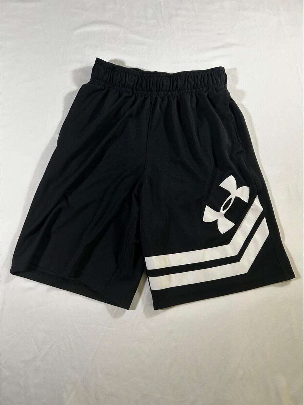 Under Armour Heatgear loose men’s black white basketball shorts size S